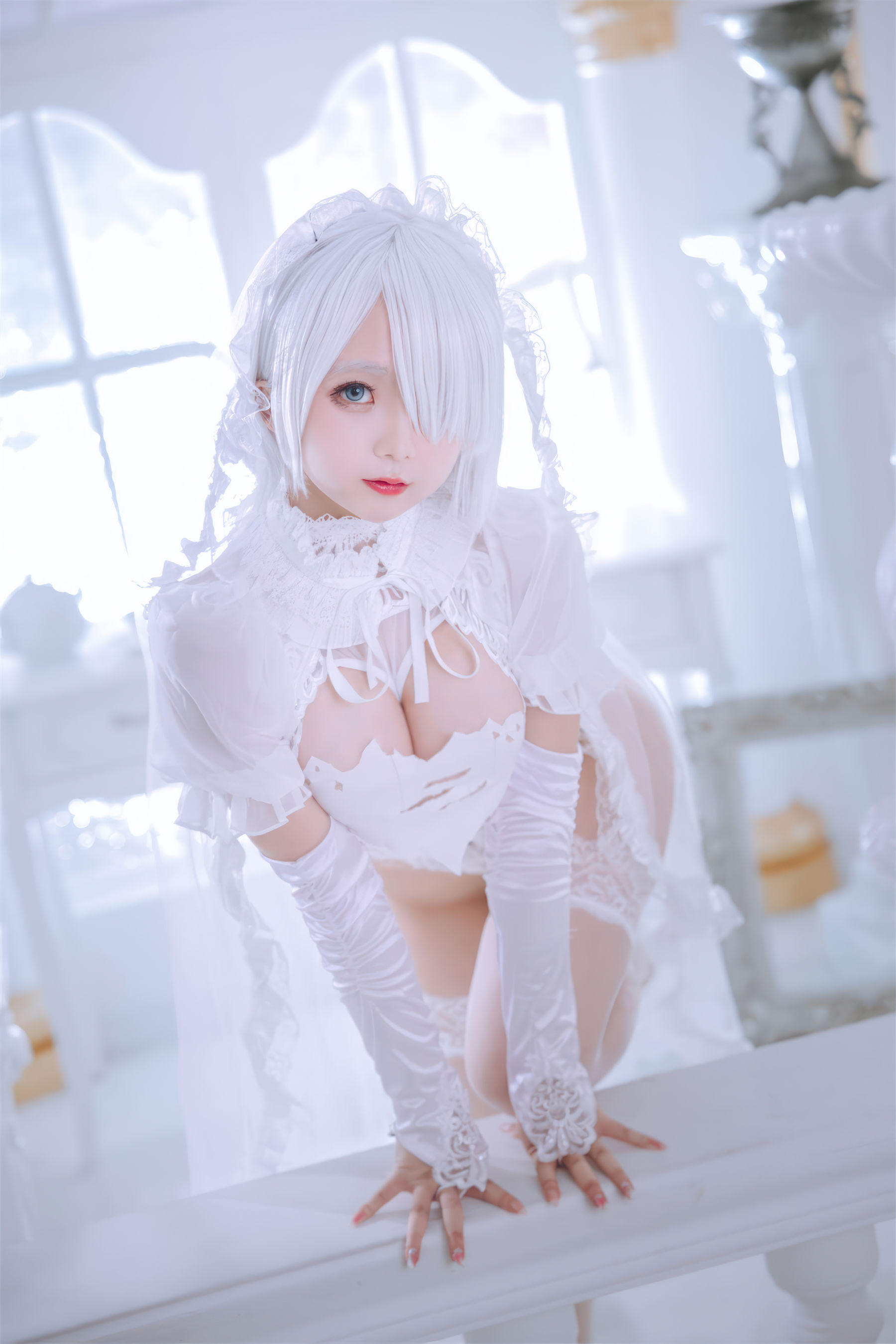 Cosplay 日奈娇 – 白色花嫁/(72P)